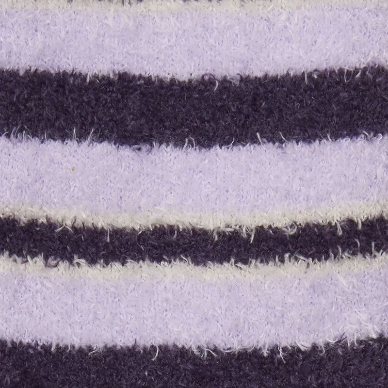LeMieux Mini Sabrina Stripe Fluffies Junior Socks - Lilac-1