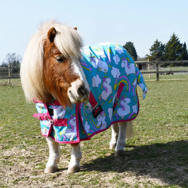 Rhinegold Mini Torrent 0g Turnout Blanket-Unicorn-1