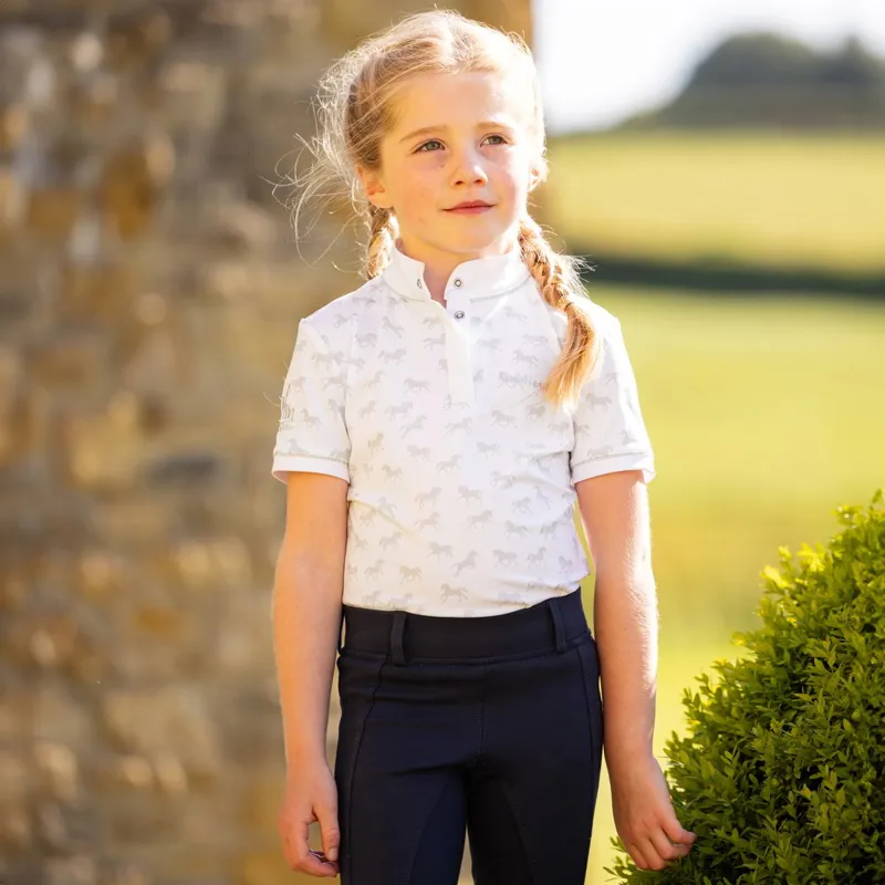 LeMieux Mini Bella Junior Girls Show Shirt - White-4