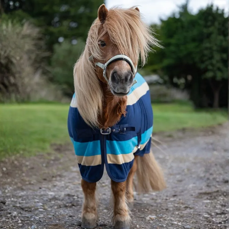 Rhinegold Mini Striped Fleece Cooler - Turquoise Stripe-1