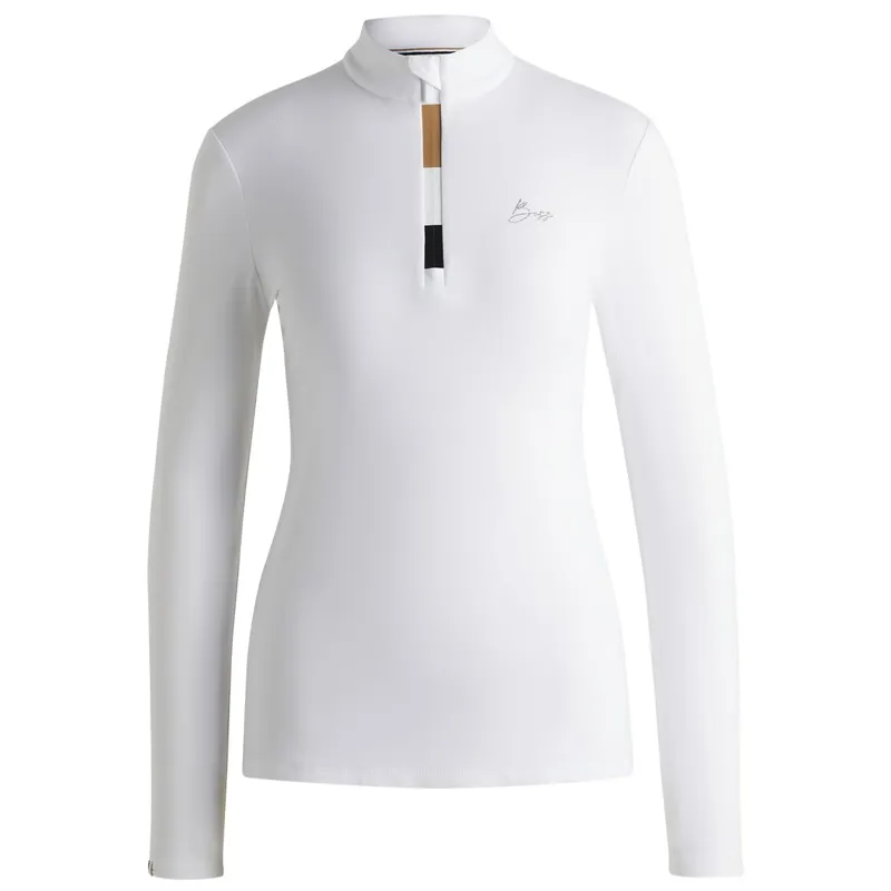 BOSS Equestrian Minou Womens Training Show Shirt - White-5