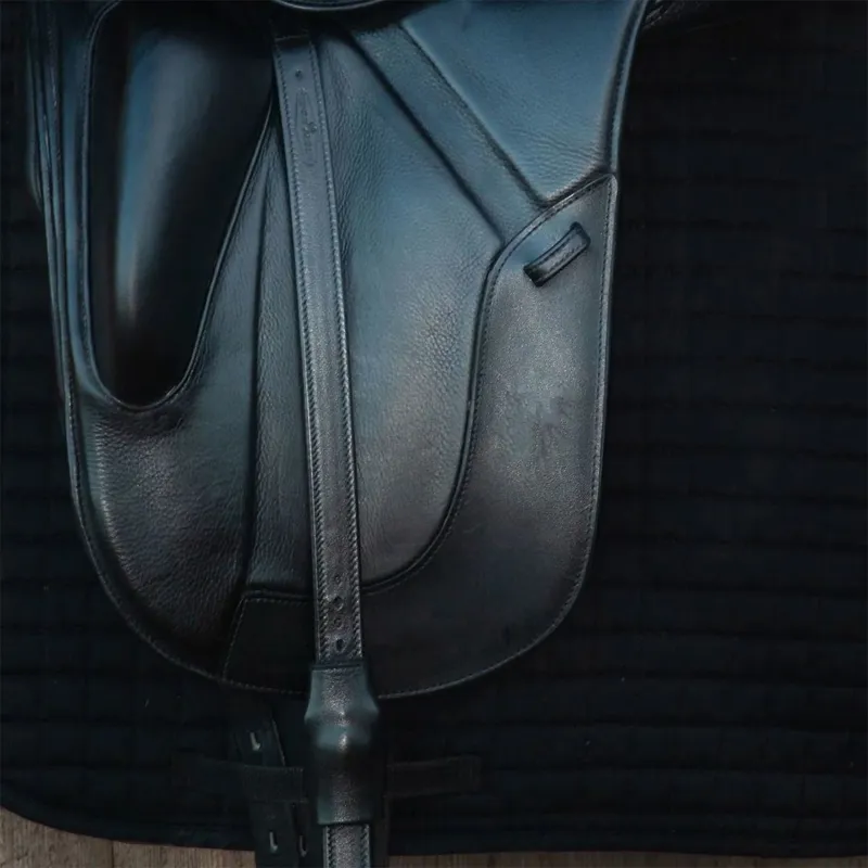 Henry James Mono Dressage Stirrup Leathers - Black-1
