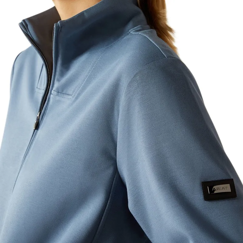 Ariat Montadale 1/2 Zip Women's Pullover - China Blue-3