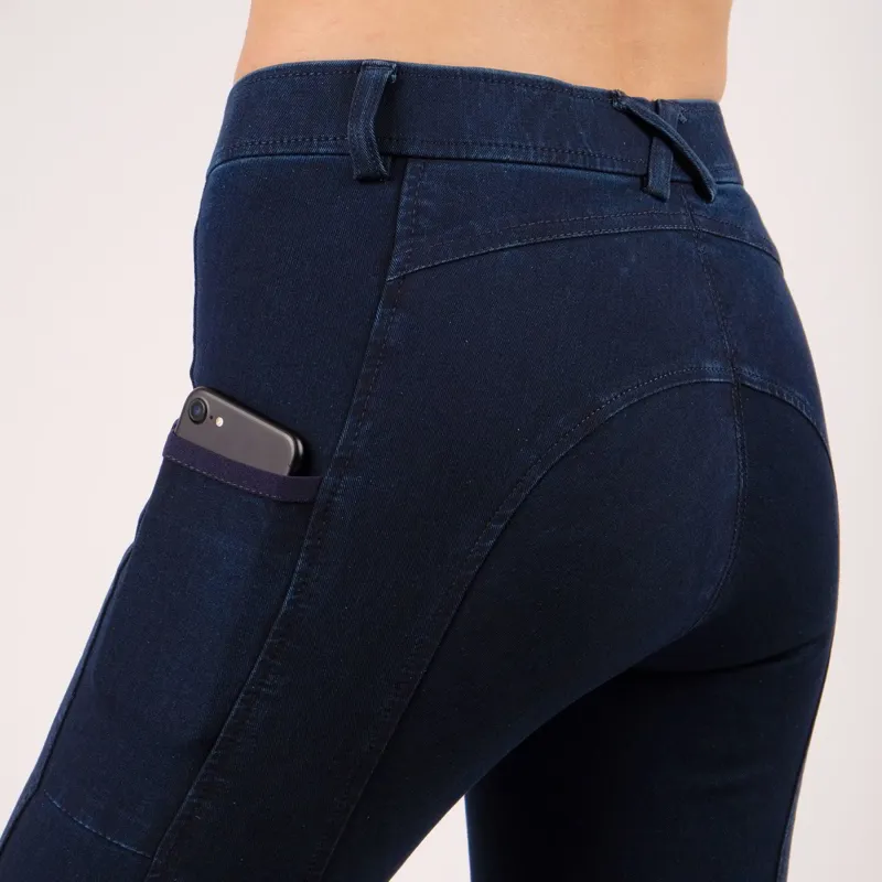 Montar Rebel Knee Grip Ladies Breeches - Denim - UK4-2