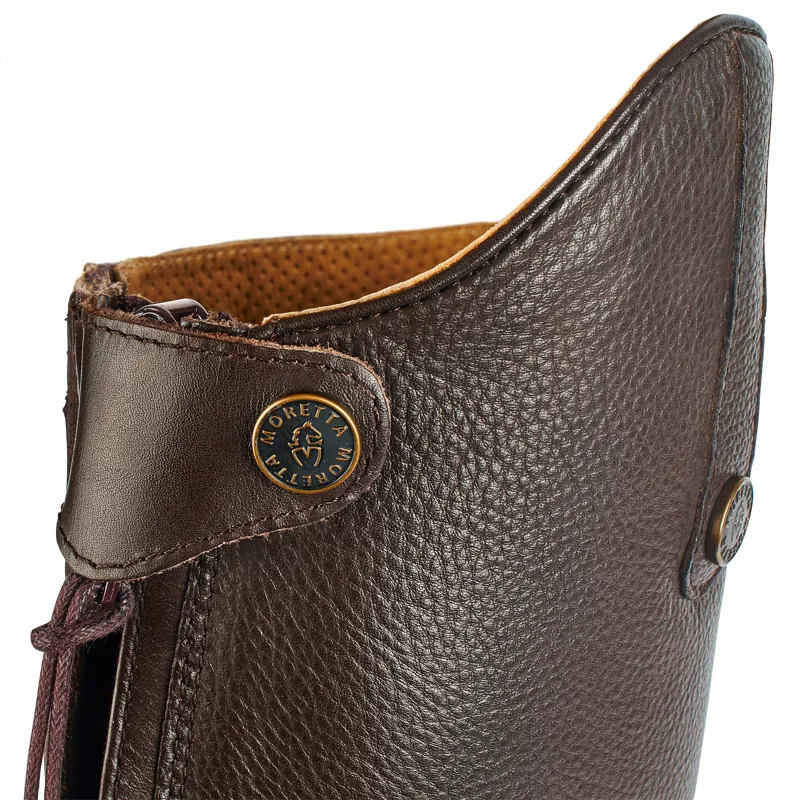 Moretta Gianna Tall Riding Boots - Short Height - Brown-5