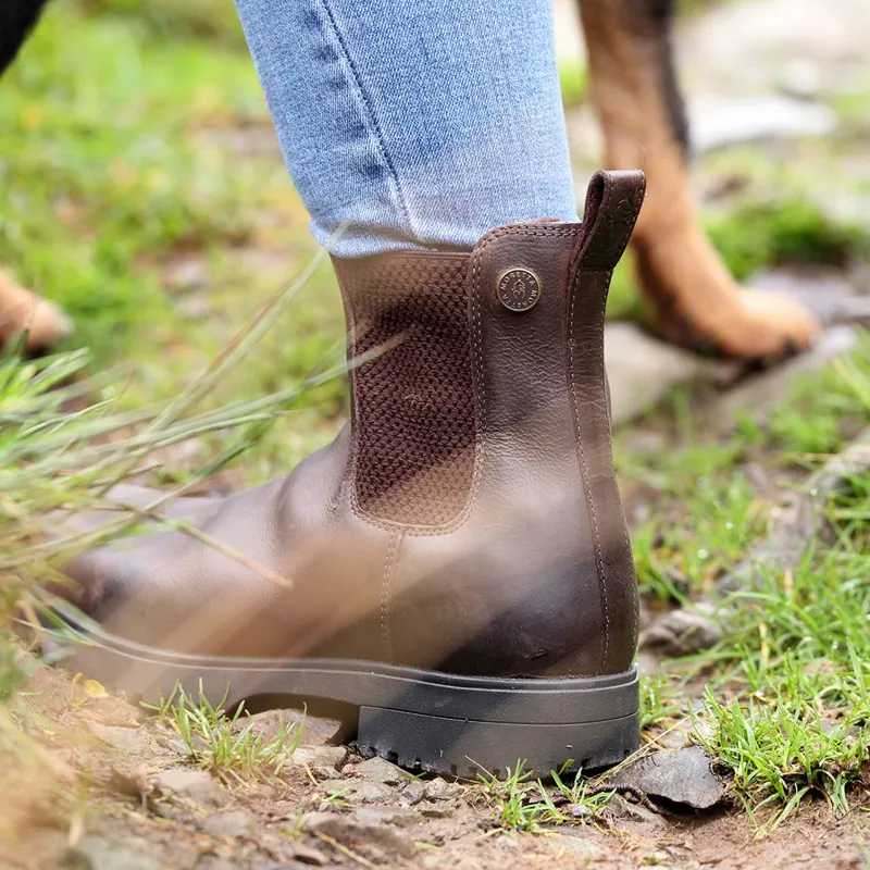Moretta Verona Womens Faux Fur Lined Chelsea Boots - Brown-5
