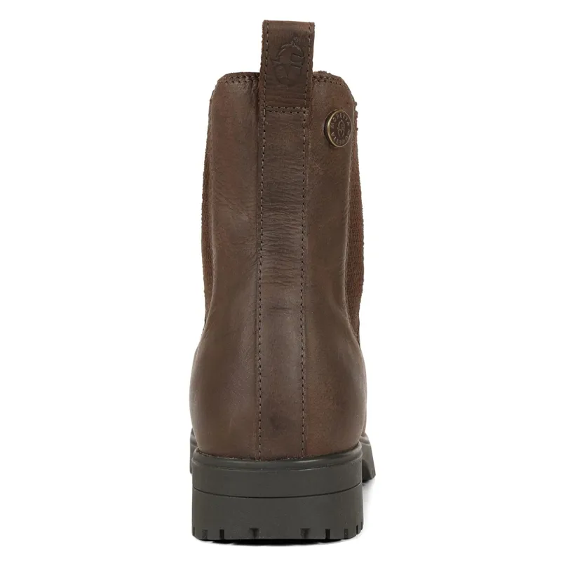Moretta Verona Womens Faux Fur Lined Chelsea Boots - Brown-2