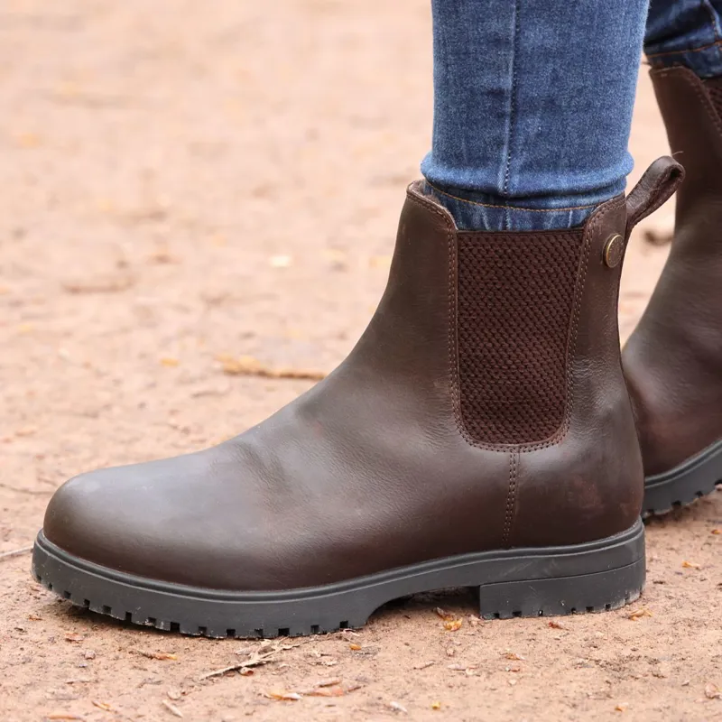 Moretta Verona Womens Faux Fur Lined Chelsea Boots - Brown-6