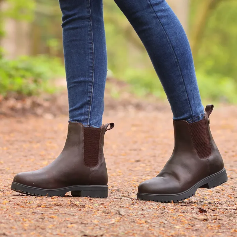 Moretta Verona Womens Faux Fur Lined Chelsea Boots - Brown-8