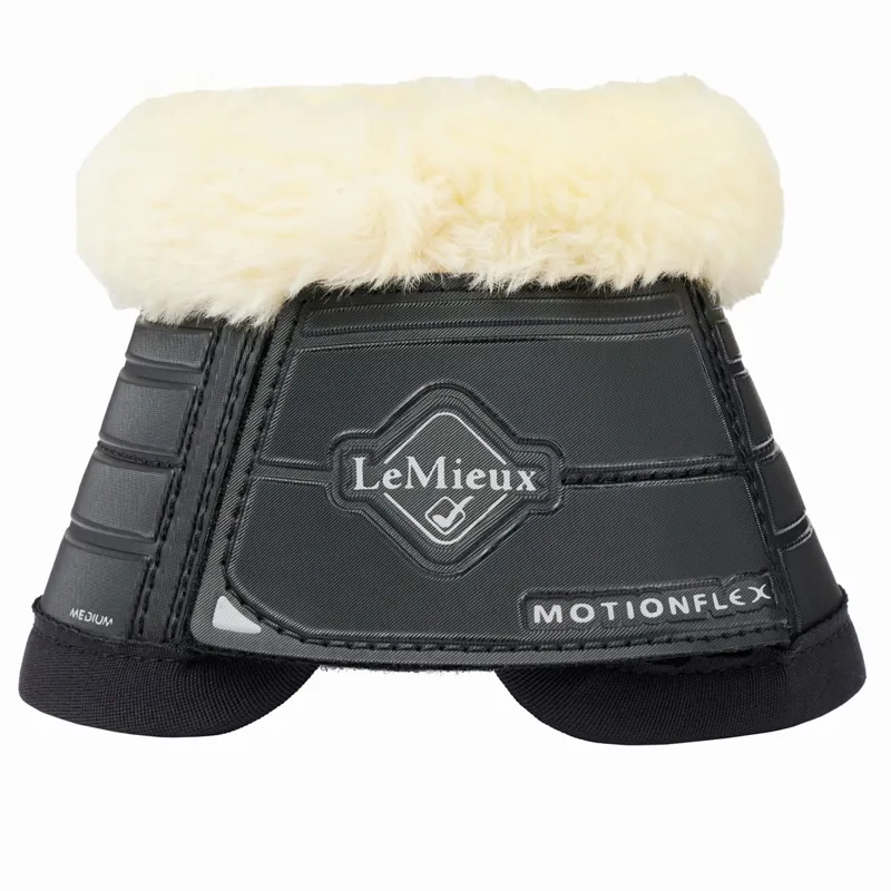 LeMieux Motionflex Bell Boots with Fleece - Black-2