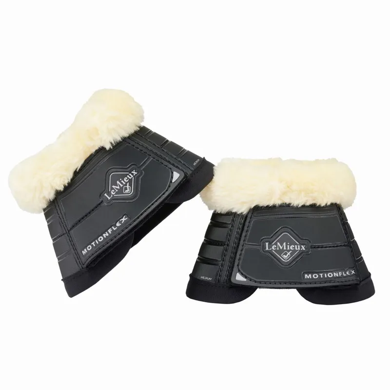 LeMieux Motionflex Bell Boots with Fleece - Black
