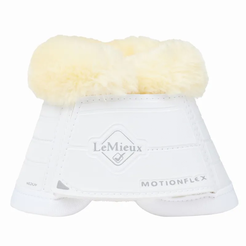LeMieux Motionflex Bell Boots with Fleece - White-1