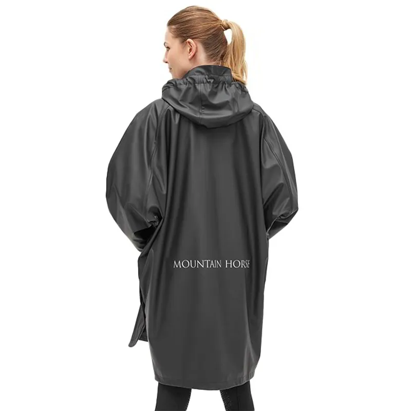 Mountain Horse Women's Drizzle Rain Waterproof Poncho - Black-6