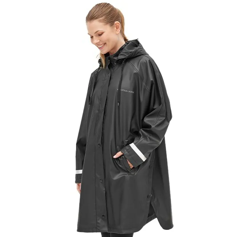 Mountain Horse Women's Drizzle Rain Waterproof Poncho - Black-5
