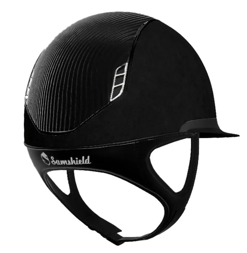 Samshield Miss Shield Premium 2.0 Alacantara Riding Helmet - Black-1