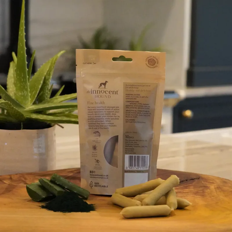 The Innocent Hound Skin and Coat Support Dog Treats - Aloe Vera/Spirulina-3