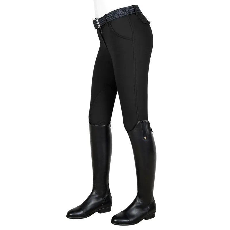 Equiline Boston Knee Patch Women's Breeches - Black-2