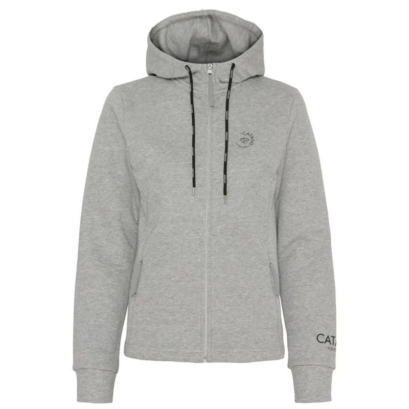 Catago Natalie Womens Zip Hoodie - Grey Melange