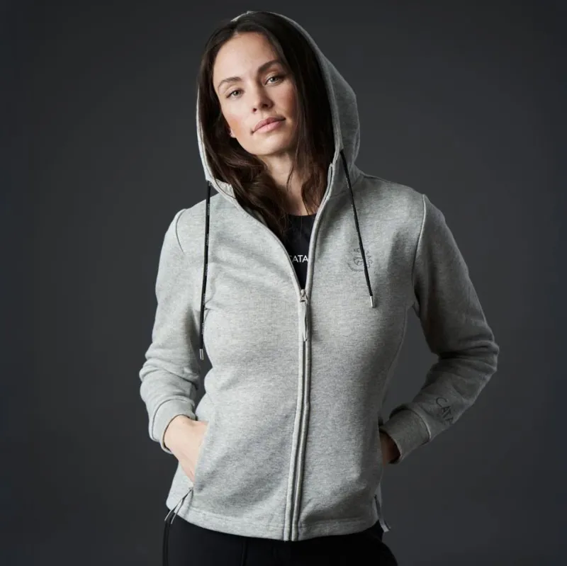 Catago Natalie Womens Zip Hoodie - Grey Melange-5