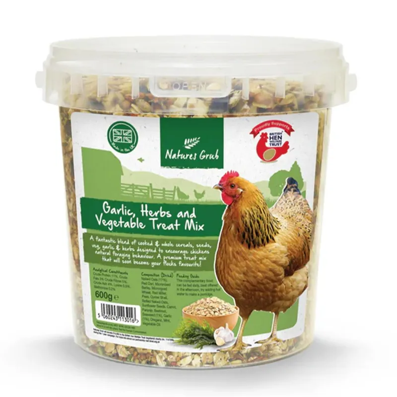 Nature's Grub Poultry Treat Mix - Garlic Herbs and Vegetable-1