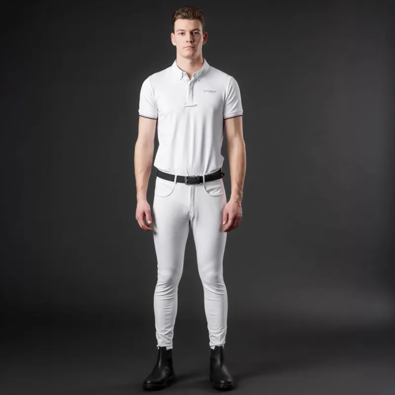 Catago Nero Full Grip Men's Competition Breeches - White-3