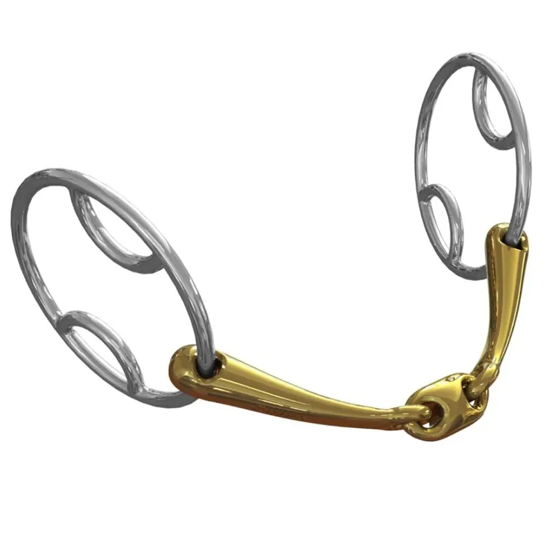 Neue Schule Tranz Angled Lozenge Loop Ring Beval Snaffle Bit