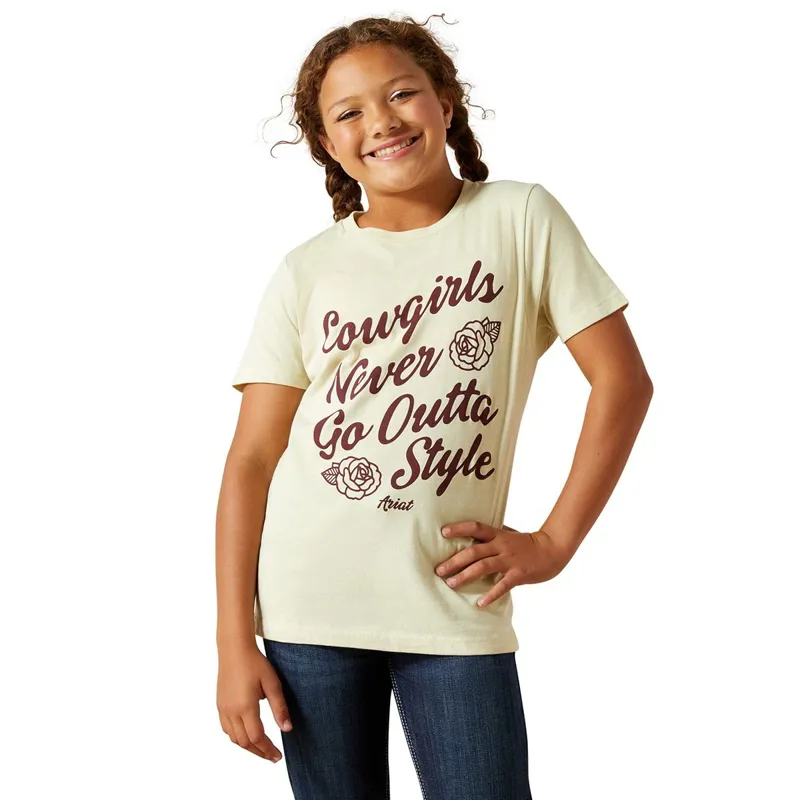 Ariat Never Outta Style Girls Short Sleeve Tee - Wheat