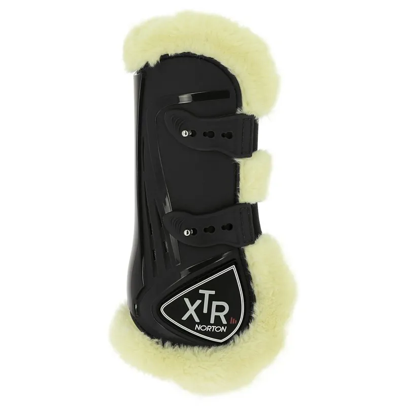Norton XTR Strap Tendon Boots with Synthetic Sheepskin - Black