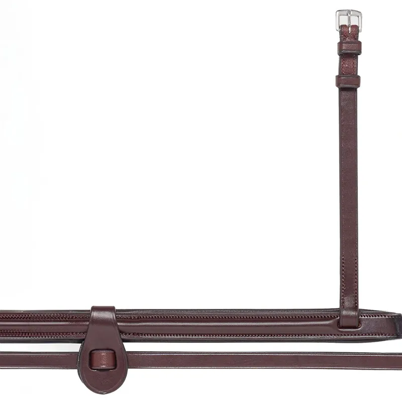 Equiline NB0446 Padded Noseband with Removable Flash - Brown-1
