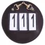 QHP Ricki Number Holder 2 Pack - Brown/Gold