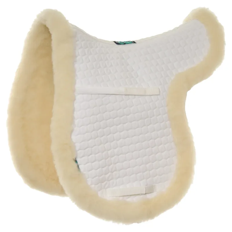 NuuMed Full Wool All Purpose Saddle Pad - White