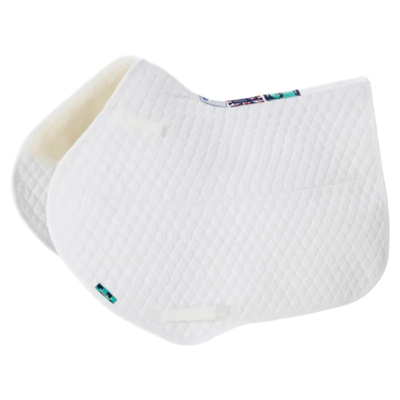 NuuMed Half Wool Close Contact Saddle Pad - White