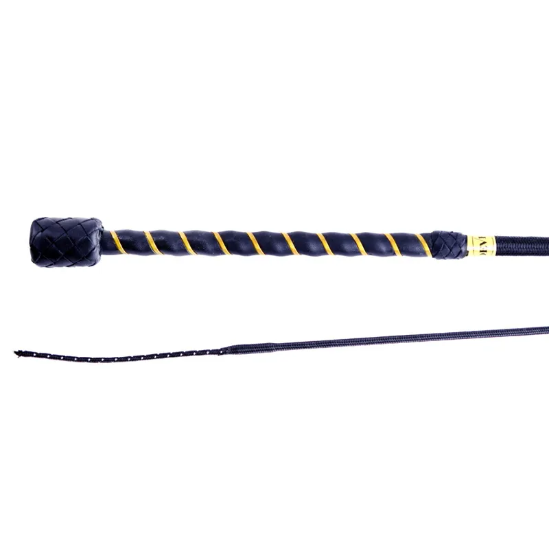 Dever Rider 12 Dressage Whip - Navy/Gold