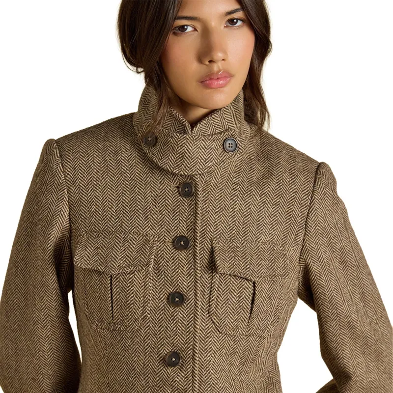 Joules Saddlebury Women's Jacket - Brown/Herringbone-4