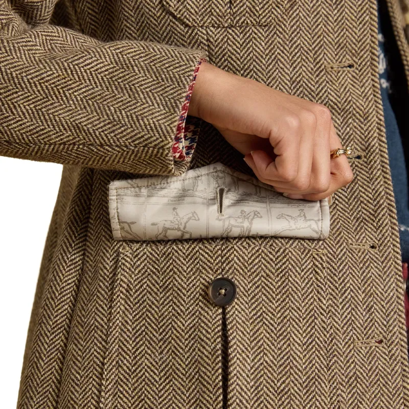 Joules Saddlebury Women's Jacket - Brown/Herringbone-8