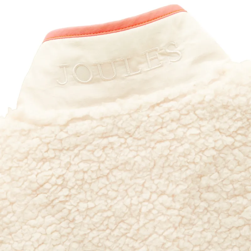 Joules Tilly Girls Full Zip Sherpa Fleece - Cream-4