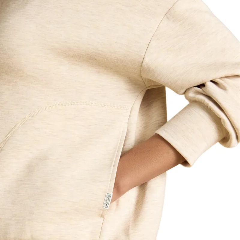 Joules Luxe Club Women's Quarter Zip Sweatshirt - Oatmeal-4