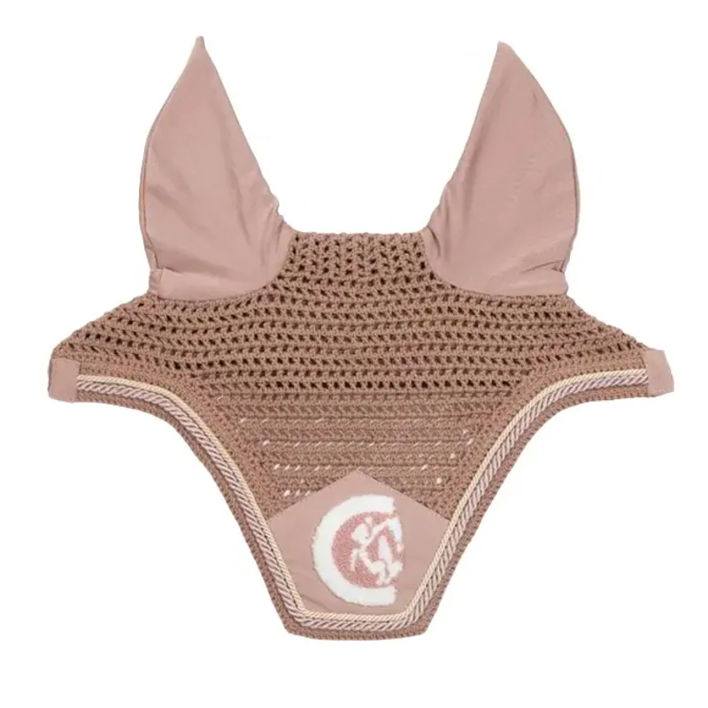 Kentucky Wellington 3D Logo Rope Fly Veil - Old Rose