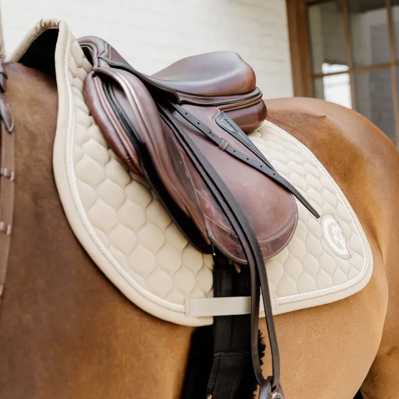 Kentucky 3D Logo Onion Quilt Jump Saddle Pad - Beige-7