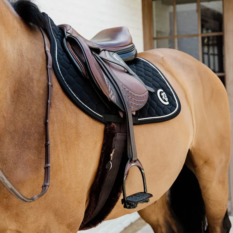 Kentucky 3D Logo Onion Quilt Jump Saddle Pad - Black-3