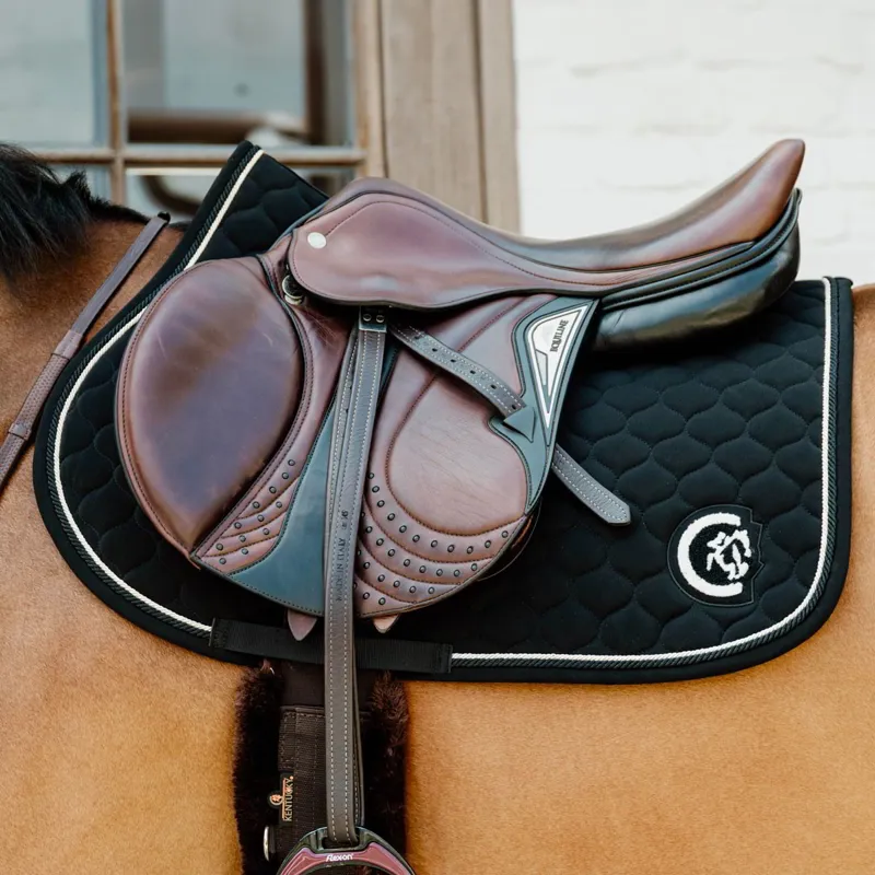 Kentucky 3D Logo Onion Quilt Jump Saddle Pad - Black-1
