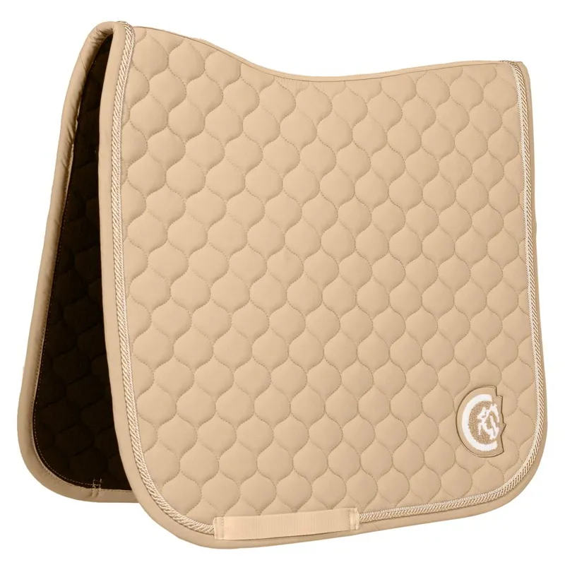 Kentucky 3D Logo Onion Quilt Dressage Saddle Pad - Beige