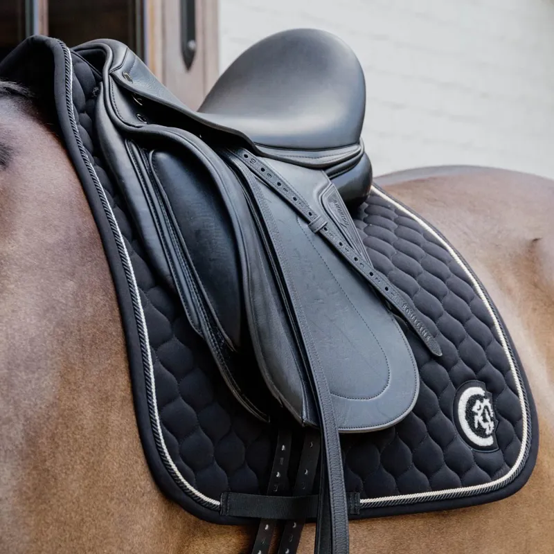 Kentucky 3D Logo Onion Quilt Dressage Saddle Pad - Black-2