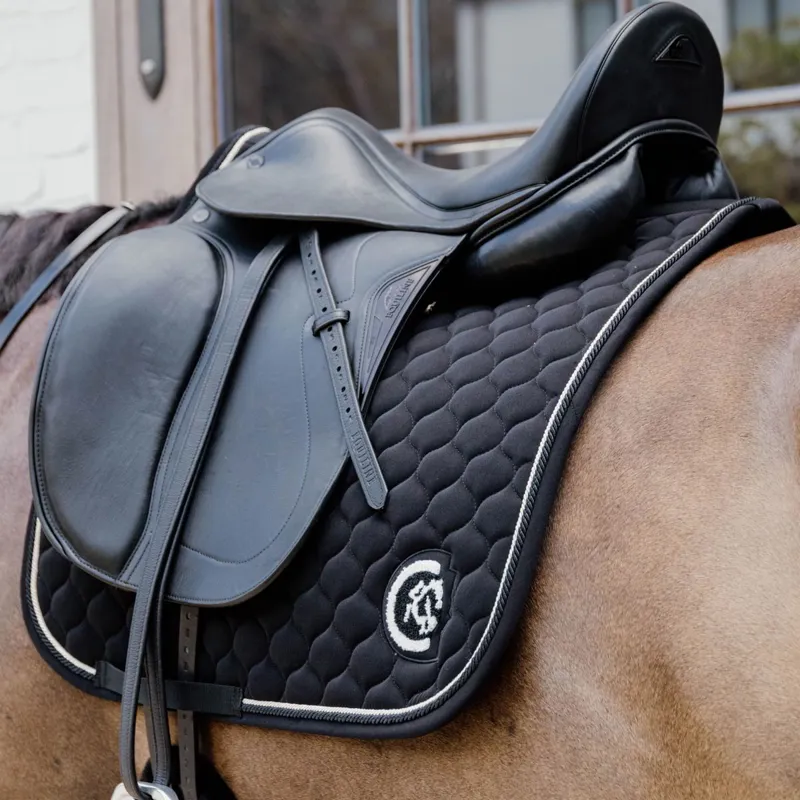 Kentucky 3D Logo Onion Quilt Dressage Saddle Pad - Black-3