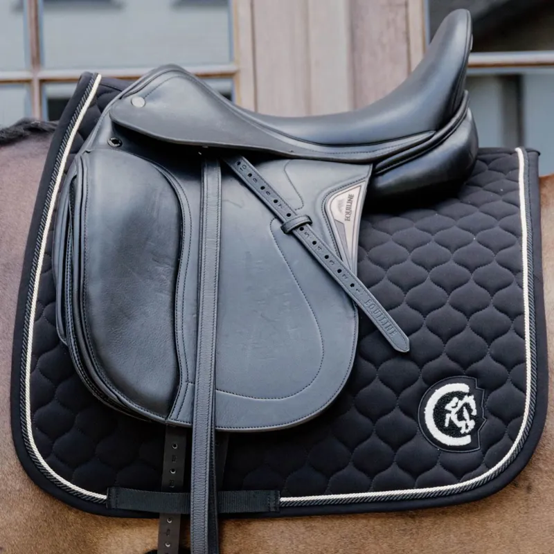 Kentucky 3D Logo Onion Quilt Dressage Saddle Pad - Black-1