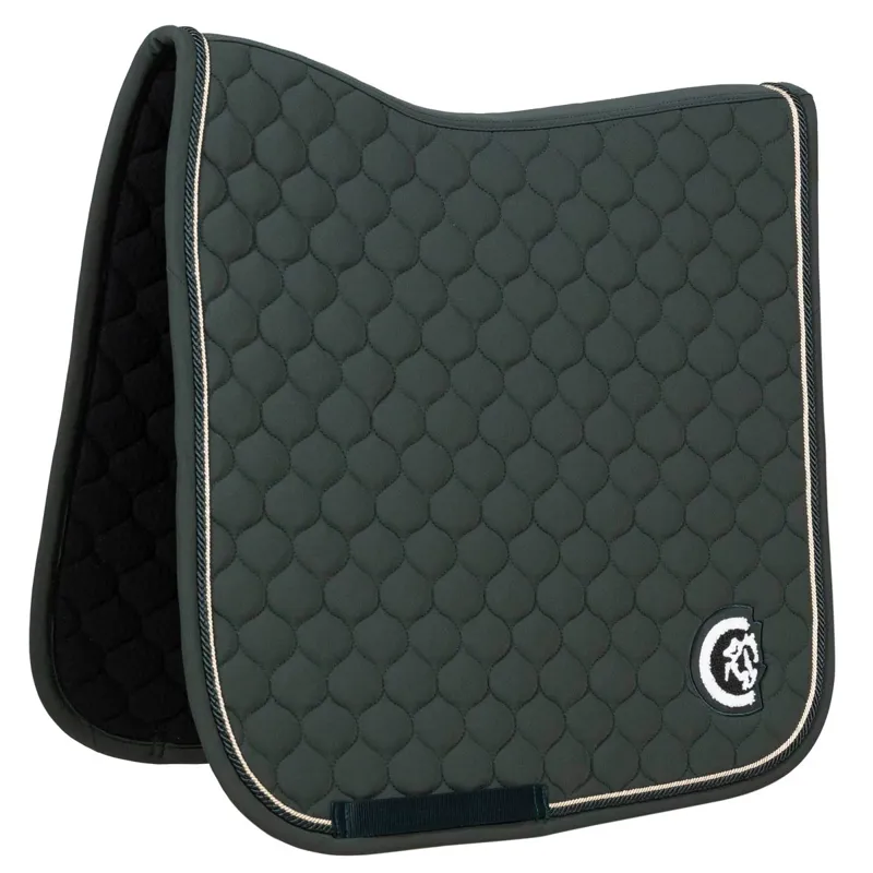 Kentucky 3D Logo Onion Quilt Dressage Saddle Pad - Pine Green