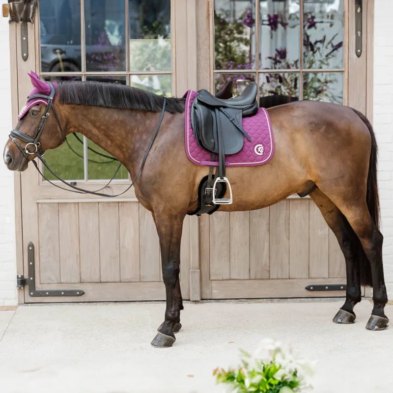 Kentucky 3D Logo Onion Quilt Dressage Saddle Pad - Purple-2