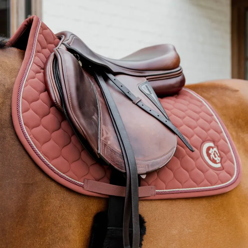 Kentucky 3D Logo Onion Quilt Jump Saddle Pad - Fuchsia-2
