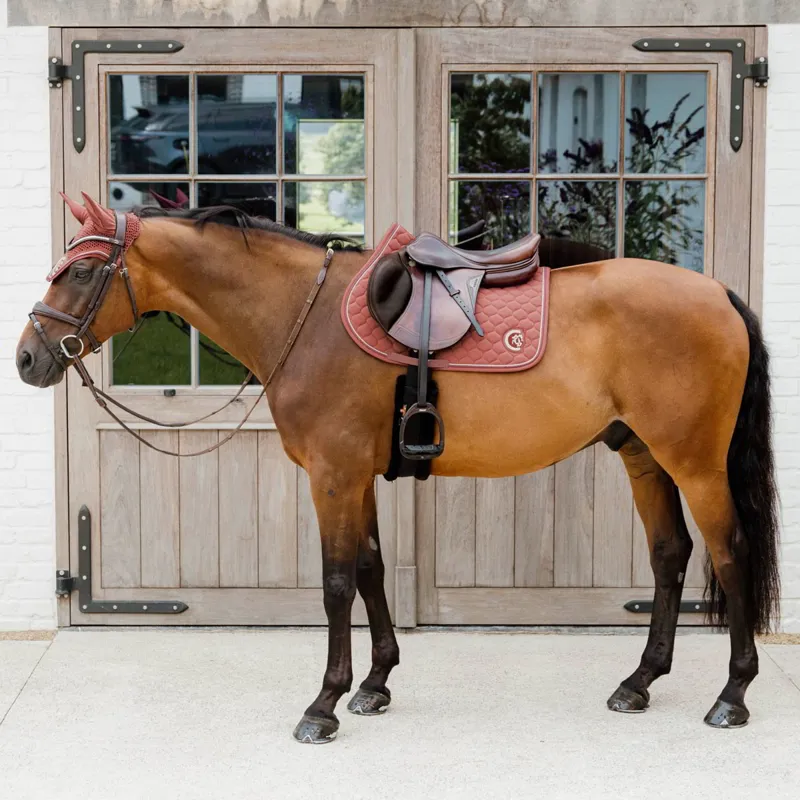 Kentucky 3D Logo Onion Quilt Jump Saddle Pad - Fuchsia-5