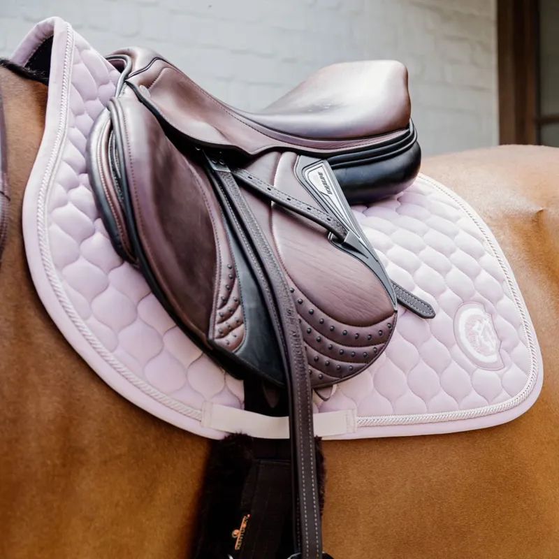 Kentucky 3D Logo Onion Quilt Jump Saddle Pad - Light Rose-3